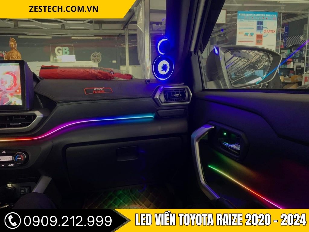 Hình Ảnh Led Viền Toyota Raize 2020, 2021, 2022, 2023, 2024