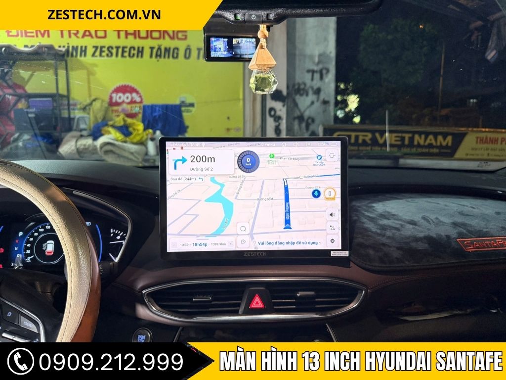 Hình Ảnh Màn Hình 13 Inch Hyundai SantaFe 2029, 2020, 2021