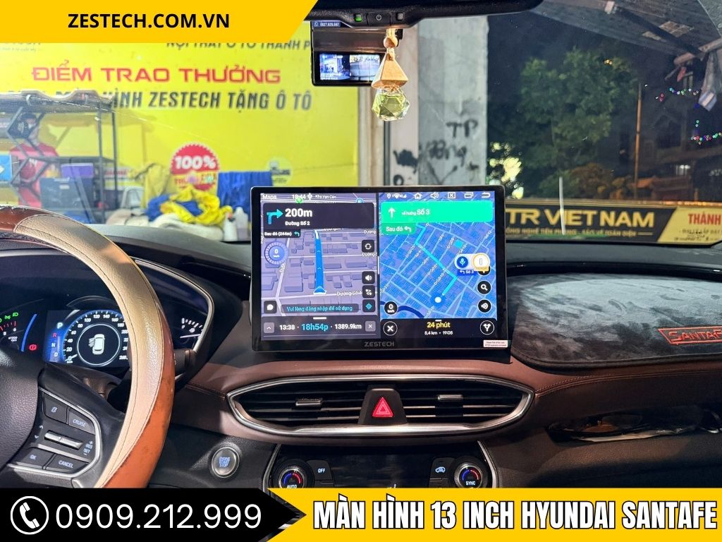 Hình Ảnh Màn Hình 13 Inch Hyundai SantaFe 2029, 2020, 2021