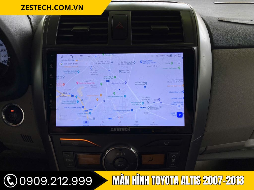 Hình Ảnh Màn Hình Android Cho Toyota Altis 2007, 2008, 2009, 2010, 2011, 2012, 2013