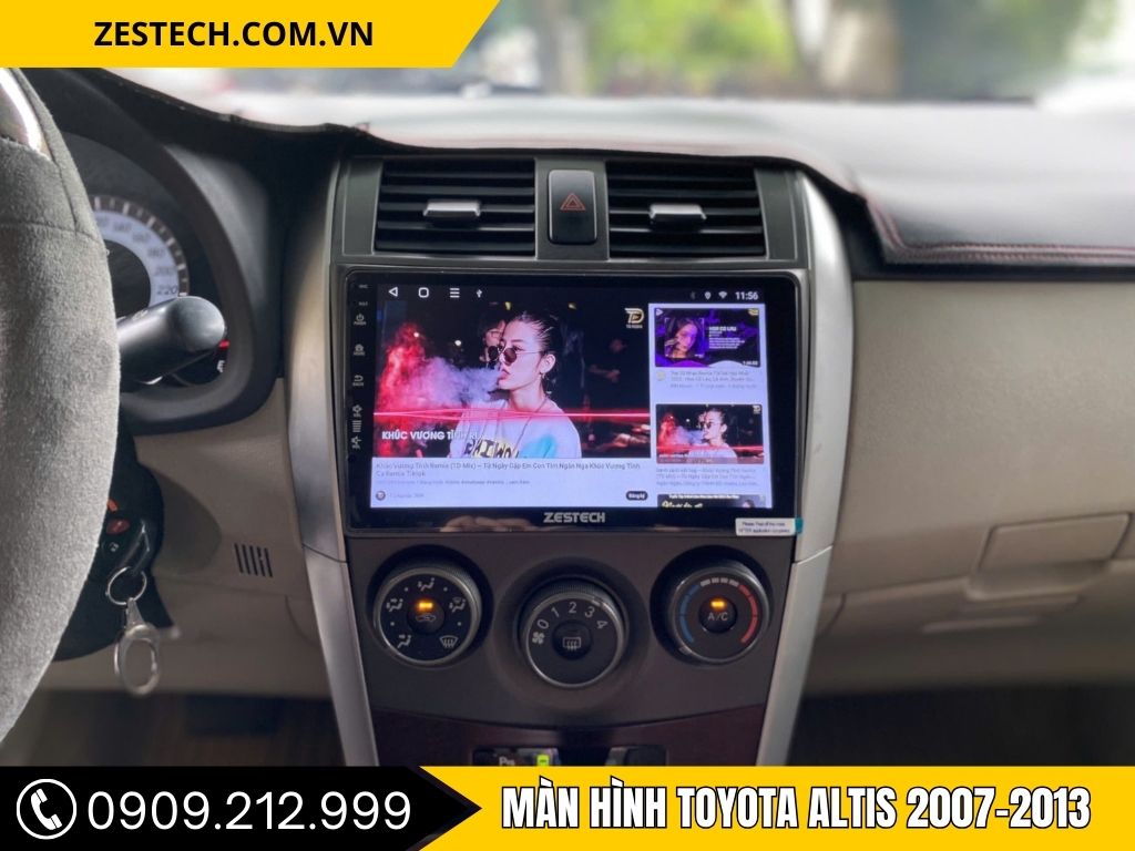 Hình Ảnh Màn Hình Android Cho Toyota Altis 2007, 2008, 2009, 2010, 2011, 2012, 2013 
