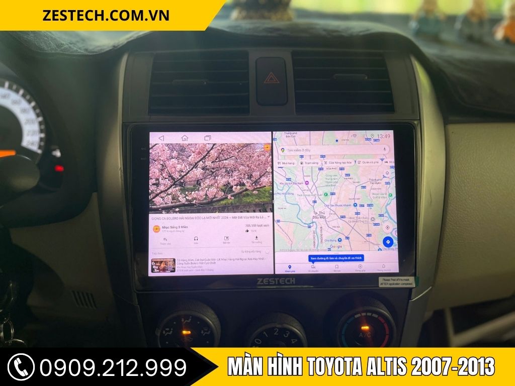 Hình Ảnh Màn Hình Android Cho Toyota Altis 2007, 2008, 2009, 2010, 2011, 2012, 2013 