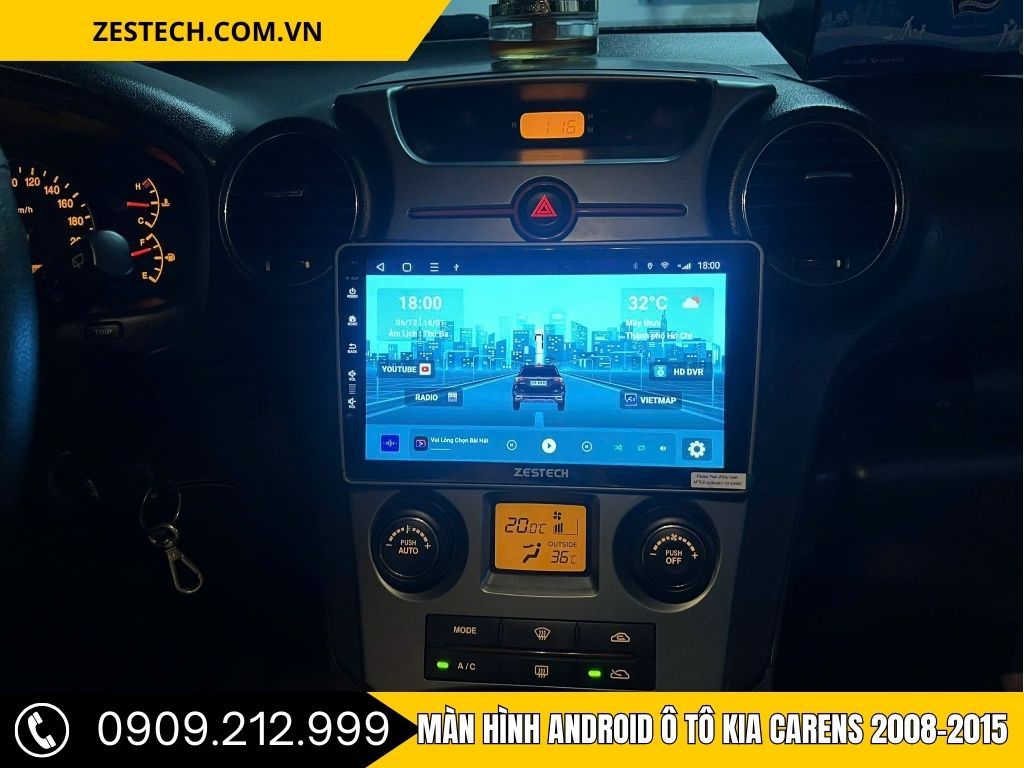 Màn hình android ôtô Kia Carens 2008-2015, thiết kế tinh tế và tích hợp các tính năng hiện đại.