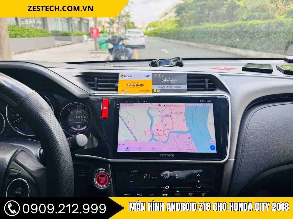 Hình Ảnh Màn Hình Android Z18 Honda City 2018 