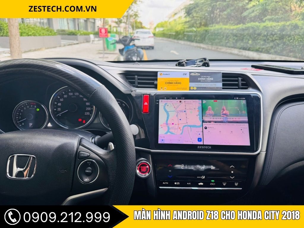 Hình Ảnh Màn Hình Android Z18 Honda City 2018 