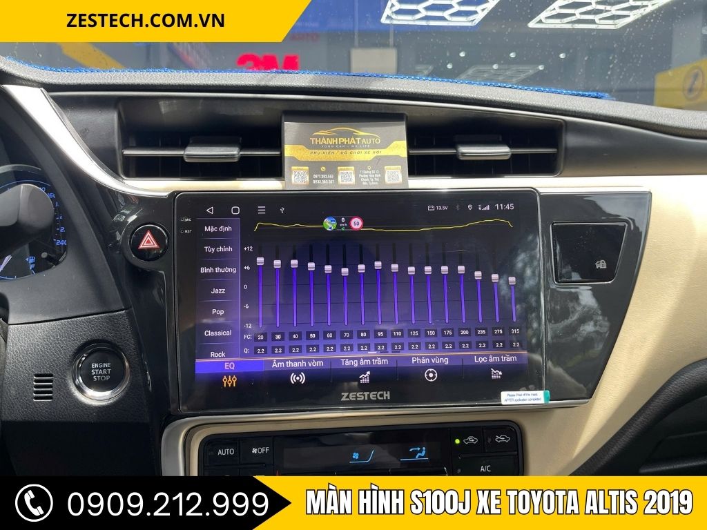 Hình Ảnh Màn Hình S100J Xe Toyota Altis 2019