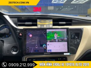 Hình Ảnh Màn Hình S100J Xe Toyota Altis 2019