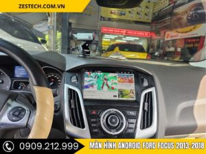 Giao diện Màn hình Android Ford Focus 2013-2018 khi sử dụng trong xe thực tế