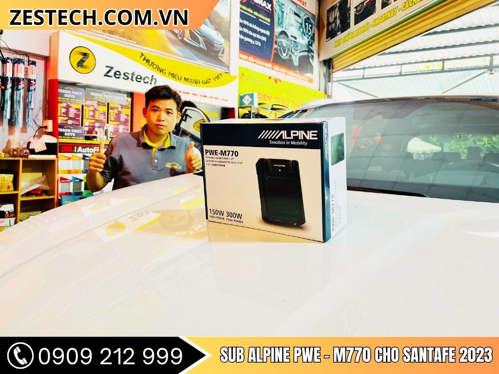 Sub Alpine PWE-M770 cho Santafe 2023