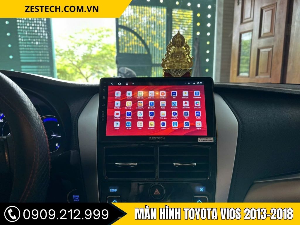 Hình Ảnh Màn Hình Toyota Vios 2013, 2014, 2015, 2016, 2017, 2018