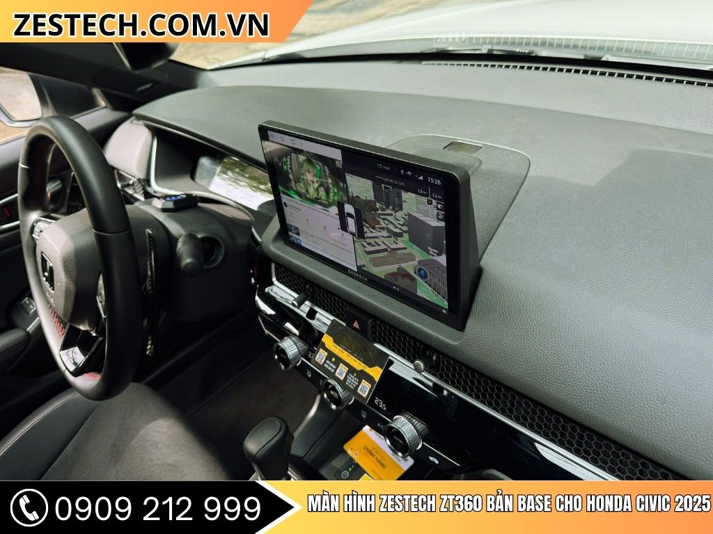 Màn Hình Zestech ZT360 Bản Base Cho Honda Civic 2025