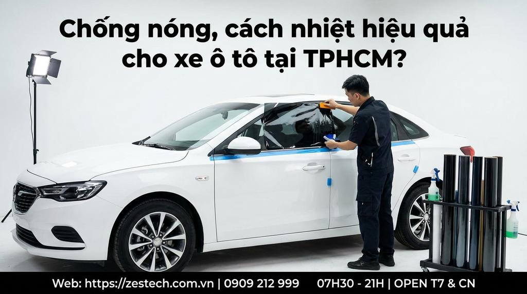 Chống nóng, cách nhiệt hiệu quả cho xe ô tô tại TPHCM?