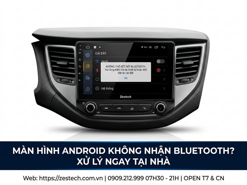 Màn hình Android không nhận Bluetooth? Xử lý ngay tại nhà