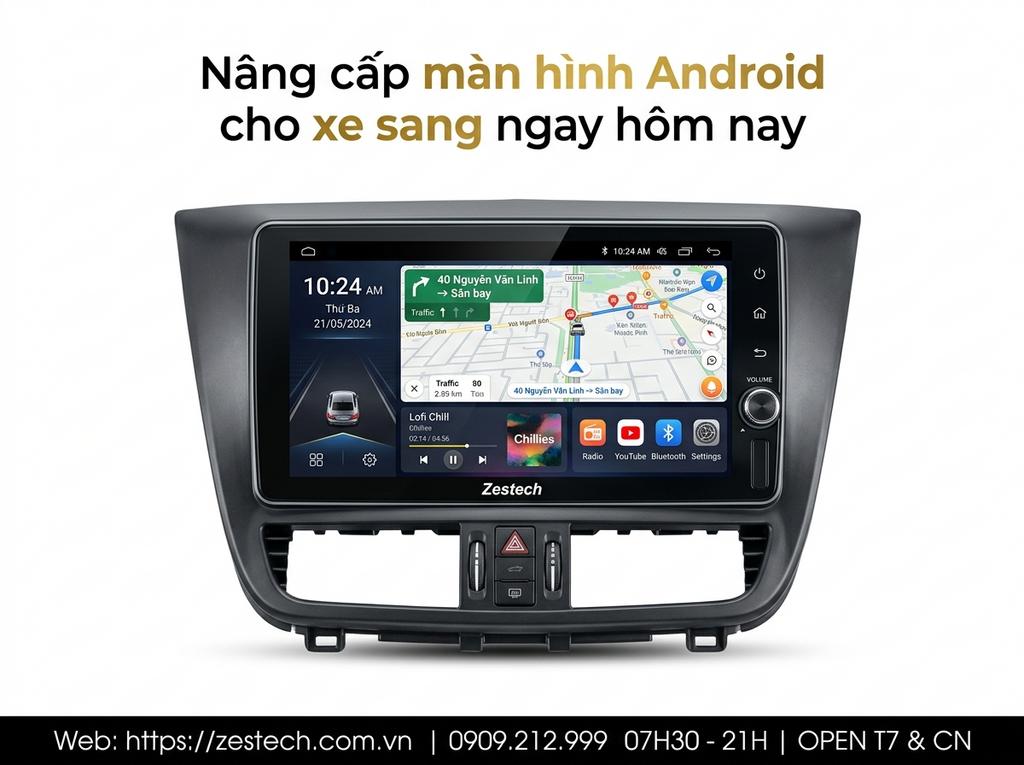 Nâng cấp màn hình Android cho xe sang ngay hôm nay