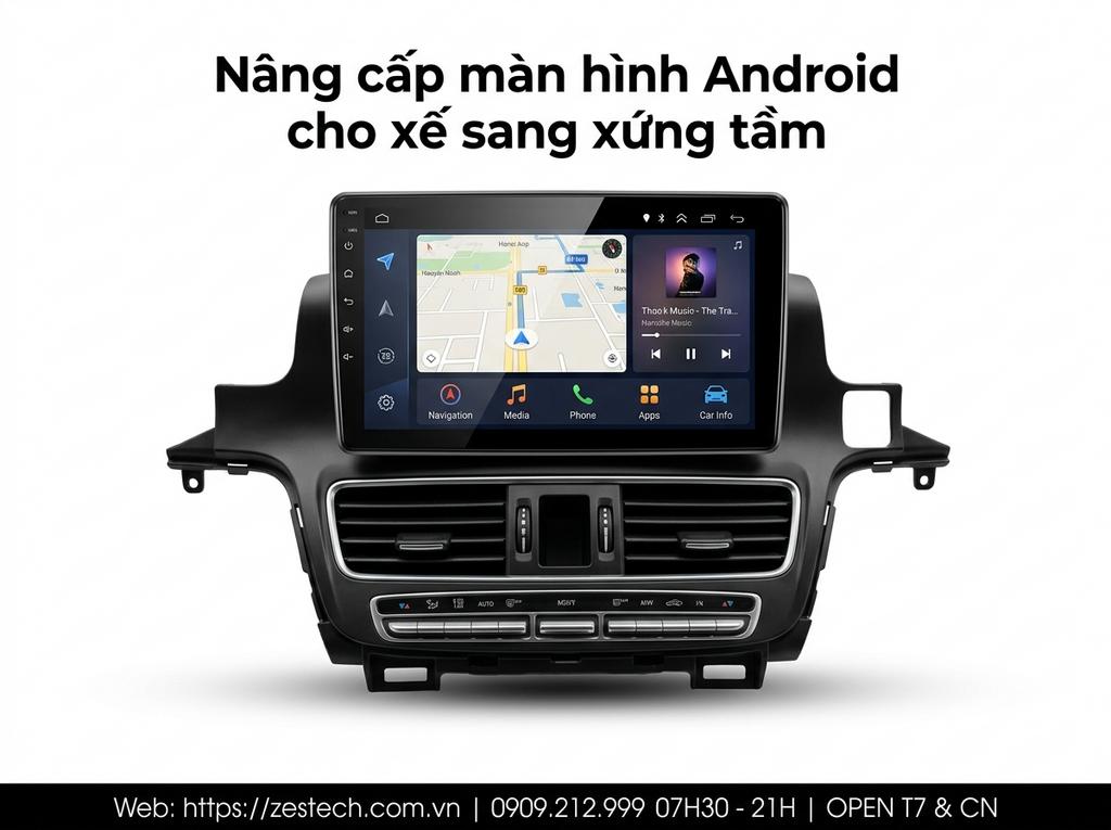Nâng cấp màn hình Android cho xế sang xứng tầm