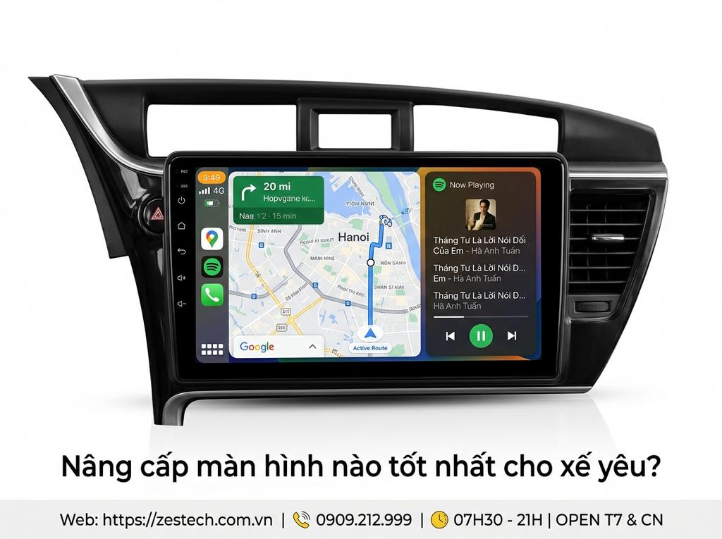 Nâng cấp màn hình nào tốt nhất cho xế yêu?