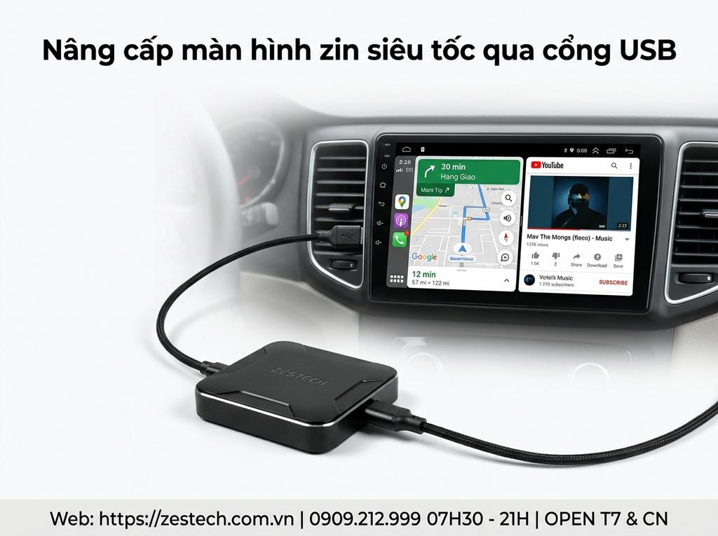 Nâng cấp màn hình zin siêu tốc qua cổng USB
