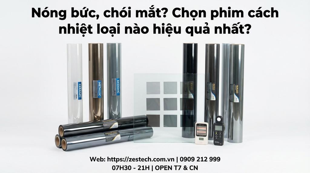 Nóng bức, chói mắt? Chọn phim cách nhiệt loại nào hiệu quả nhất?