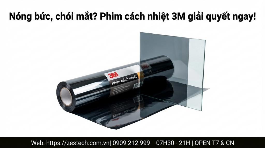 Nóng bức, chói mắt? Phim cách nhiệt 3M giải quyết ngay!