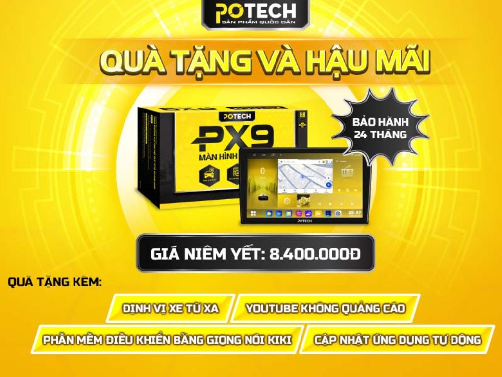 Quà tặng và hậu mãi hấp dẫn dành cho màn hình Potech PX9