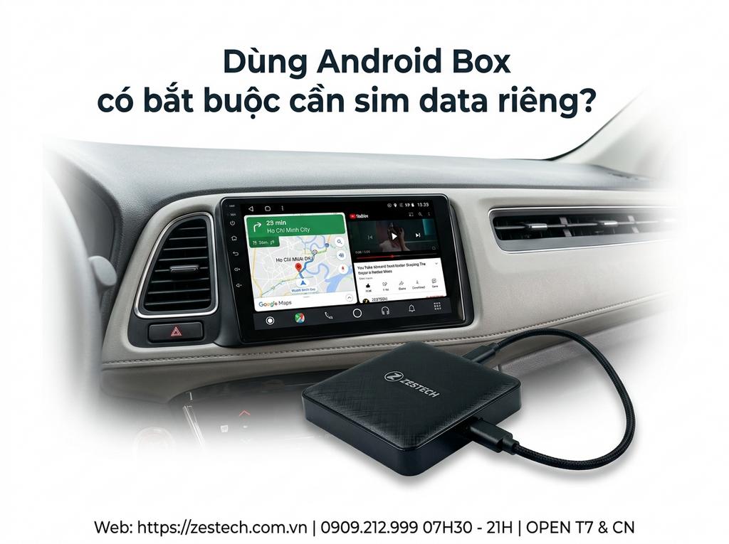 Dùng Android Box có bắt buộc cần sim data riêng?