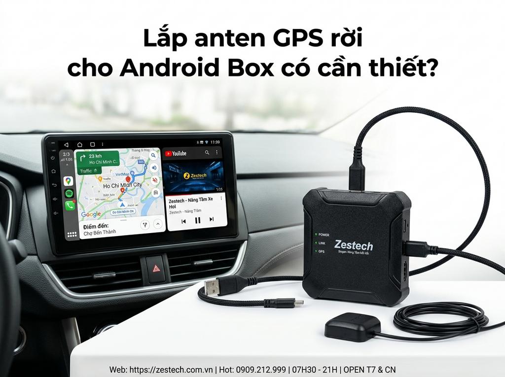 Lắp anten GPS rời cho Android Box có cần thiết?