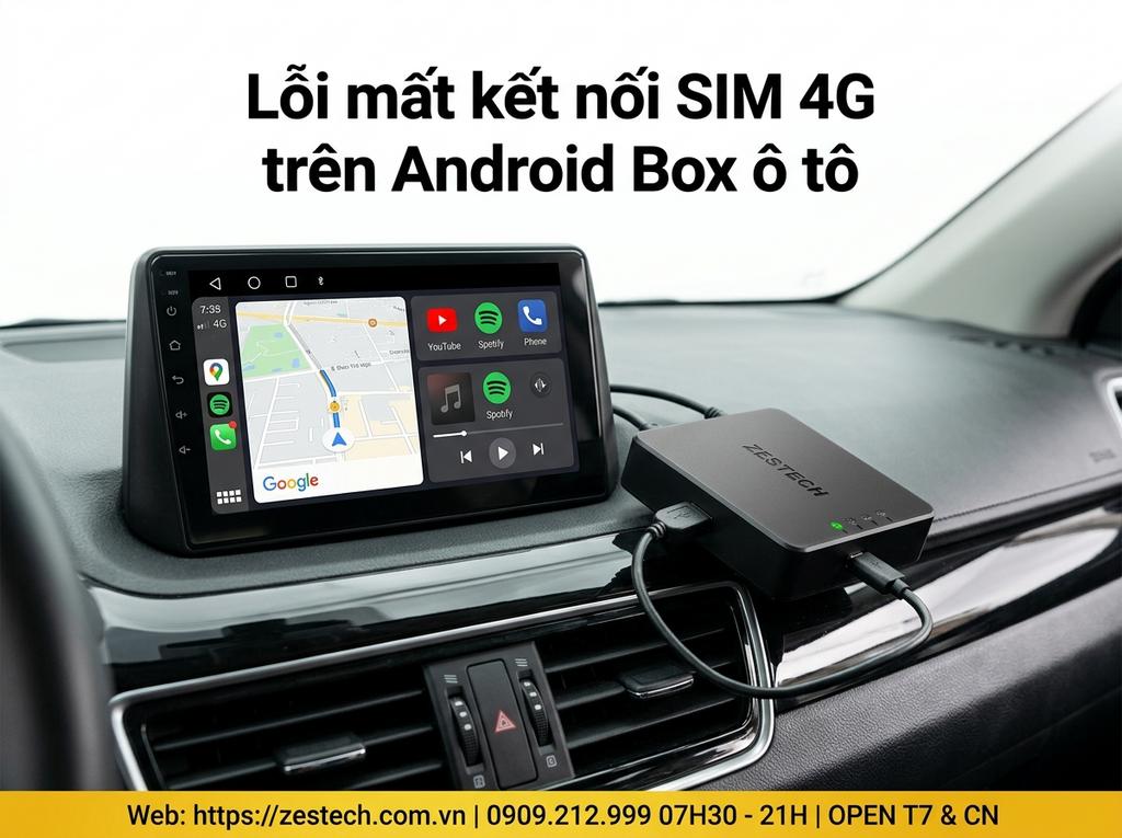 Lỗi mất kết nối SIM 4G trên Android Box ô tô