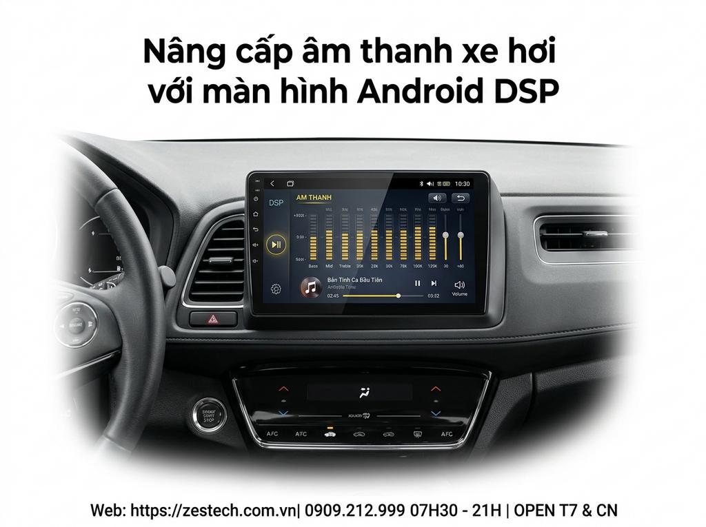 Nâng cấp âm thanh xe hơi với màn hình Android DSP