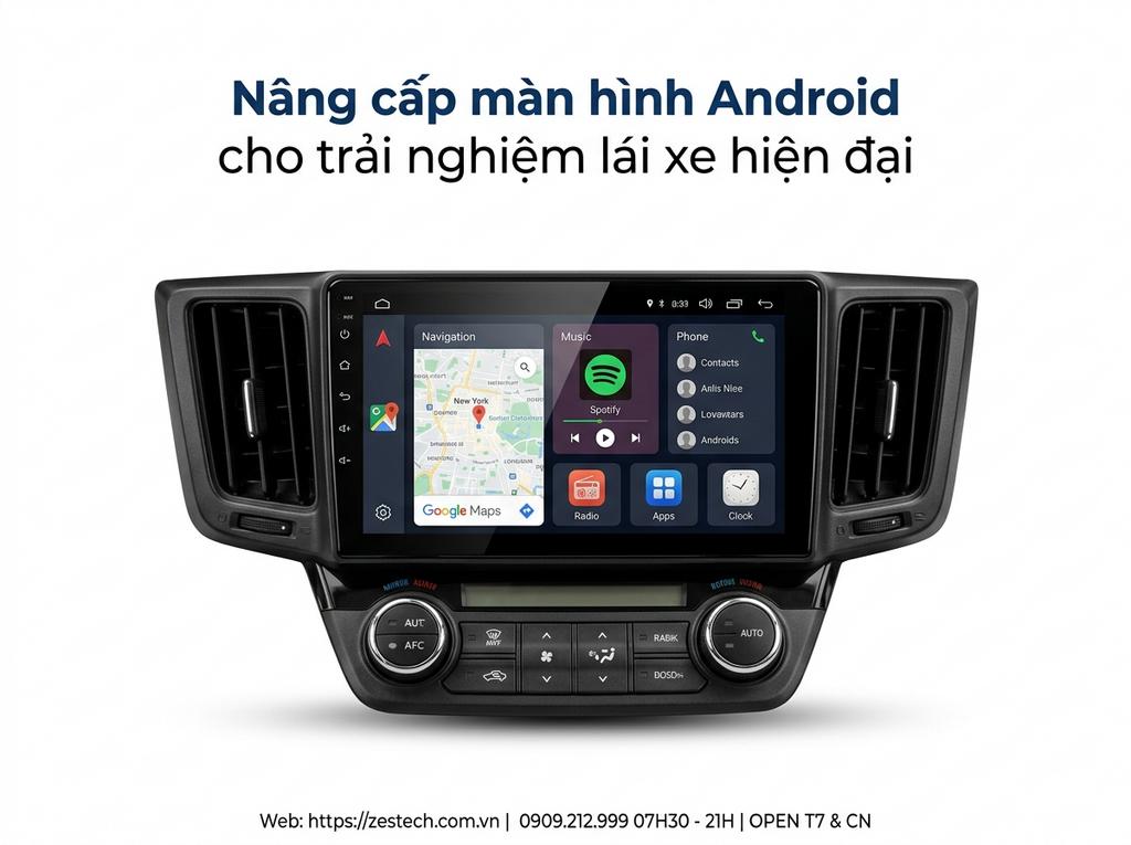 Nâng cấp màn hình Android cho trải nghiệm lái xe hiện đại