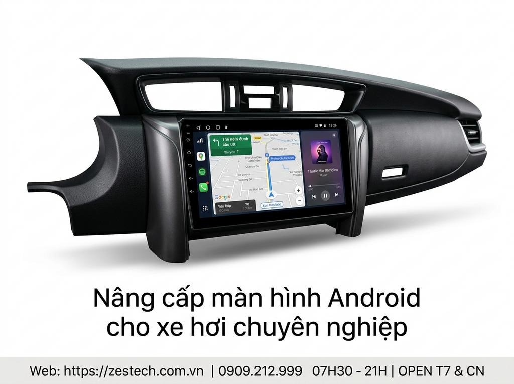 Nâng cấp màn hình Android cho xe hơi chuyên nghiệp