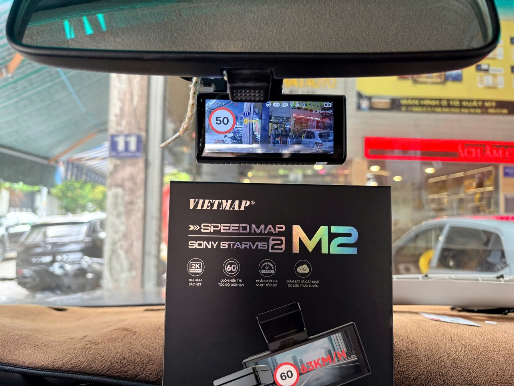 Camera Hành Trình Vietmap M2 Cho Fortuner - Cảnh Báo Tốc Độ 