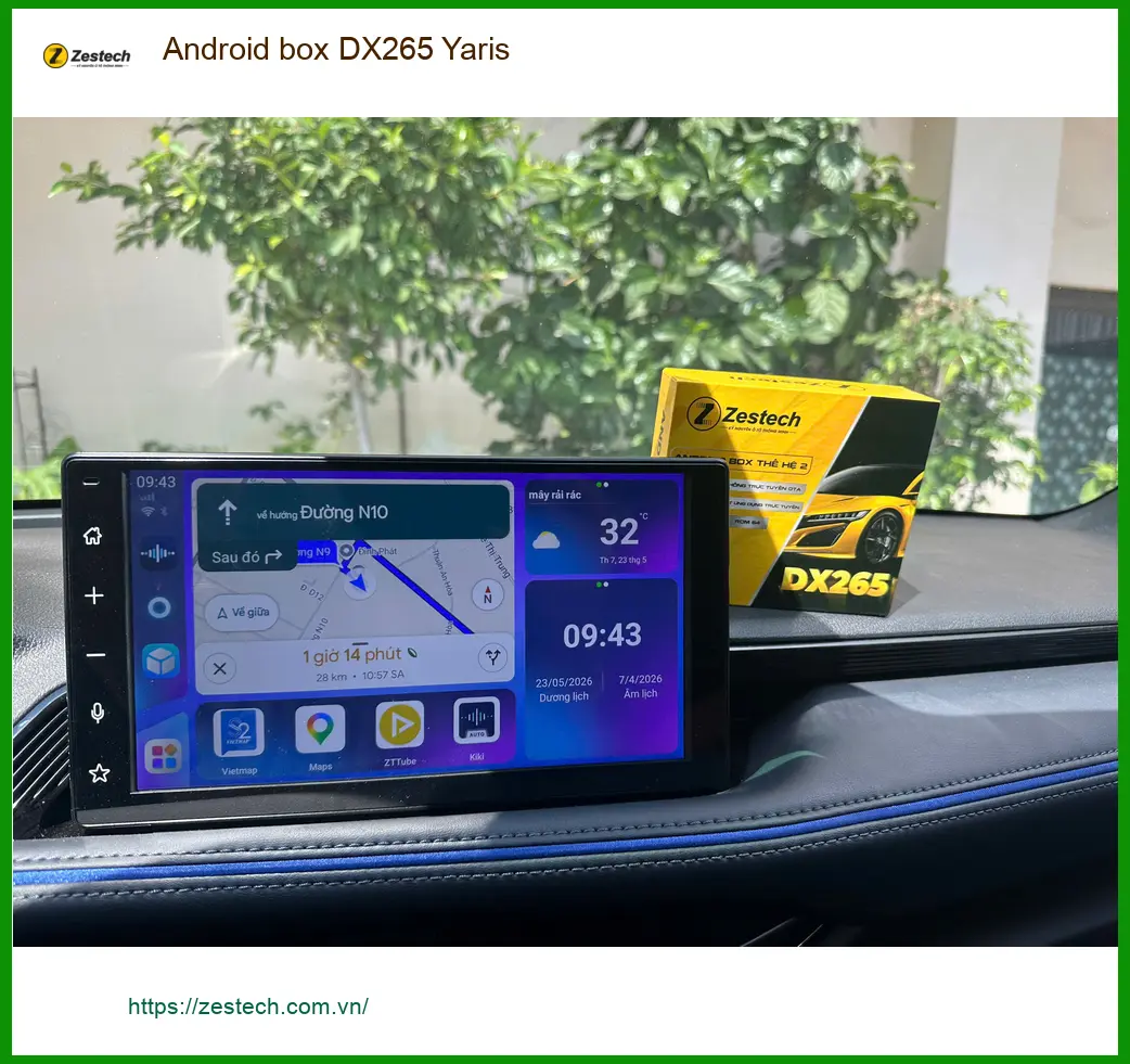 Chị Mai Hương lắp Android Box DX265 cho Toyota Yaris tại Thủ Đức để xe thông minh hơn ảnh thực tế 2