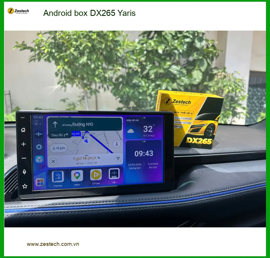 Chú Minh lắp Android box DX265 cho Yaris Quận 12 để xem Youtube và định vị