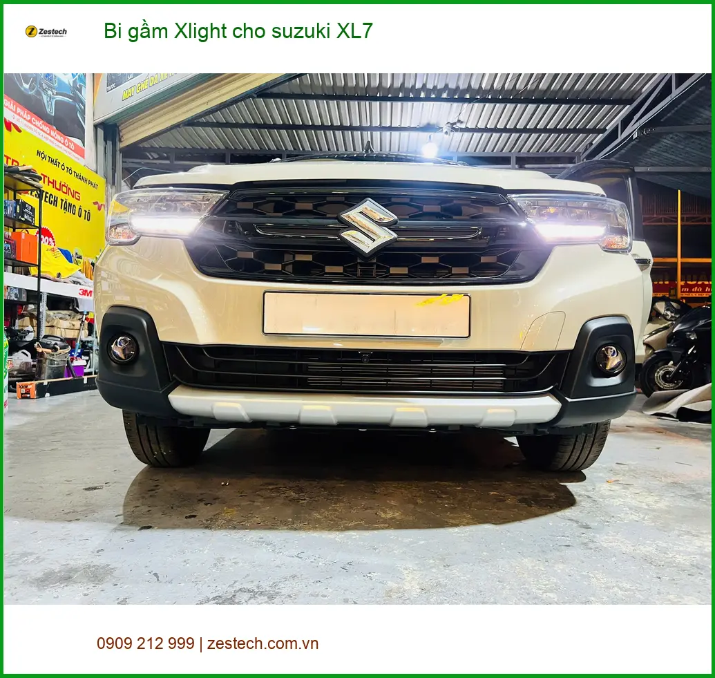 Chị Phương độ bi gầm Xlight cho Suzuki XL7 tại Thủ Đức vì đèn zin yếu ảnh thực tế 3