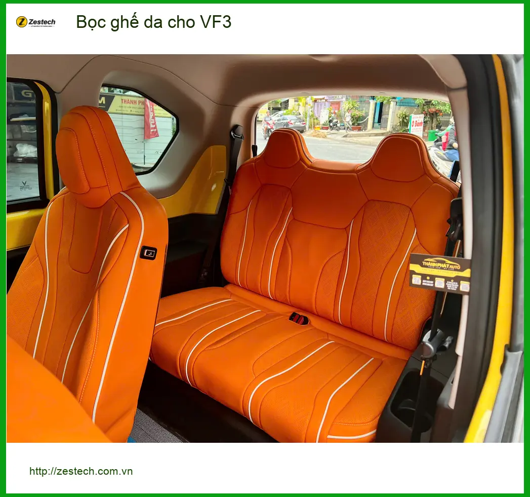 Chị Thảo bọc ghế da cho VinFast VF3 tại Thủ Đức vì muốn nội thất sang trọng hơn ảnh thực tế 3