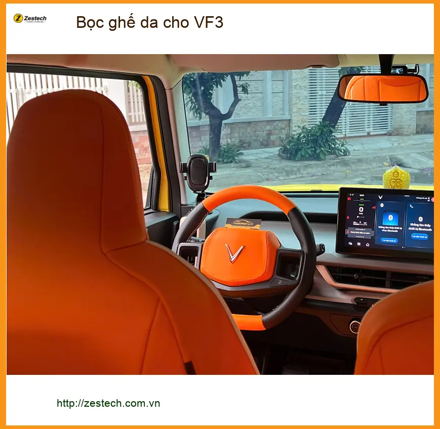 Chị Thảo bọc ghế da cho VinFast VF3 tại Quận 2 vì ghế zin dễ bám bẩn