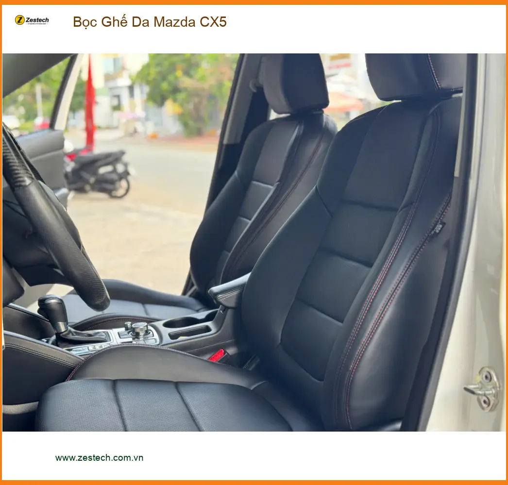 Anh Quân bọc ghế da Mazda CX5 tại Quận 2 để nội thất thêm sang trọng