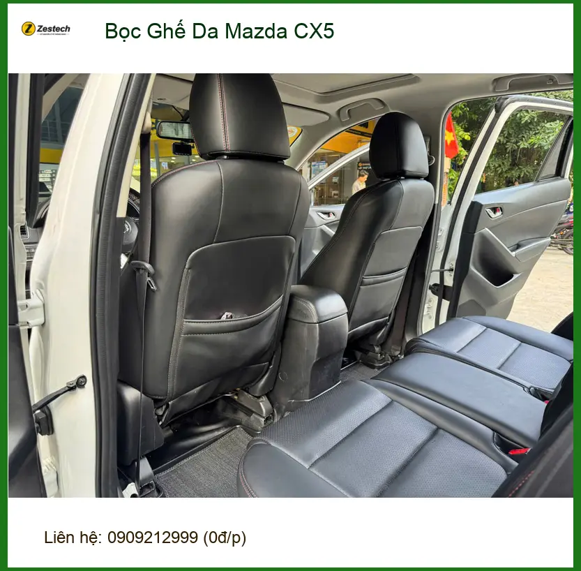 Anh Quân bọc ghế da Mazda CX5 tại Quận 2 để nội thất thêm sang trọng ảnh thực tế 2
