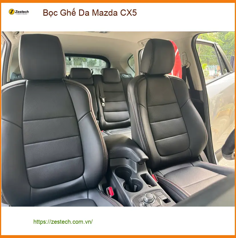 Anh Quân bọc ghế da Mazda CX5 tại Quận 2 để nội thất thêm sang trọng ảnh thực tế 4