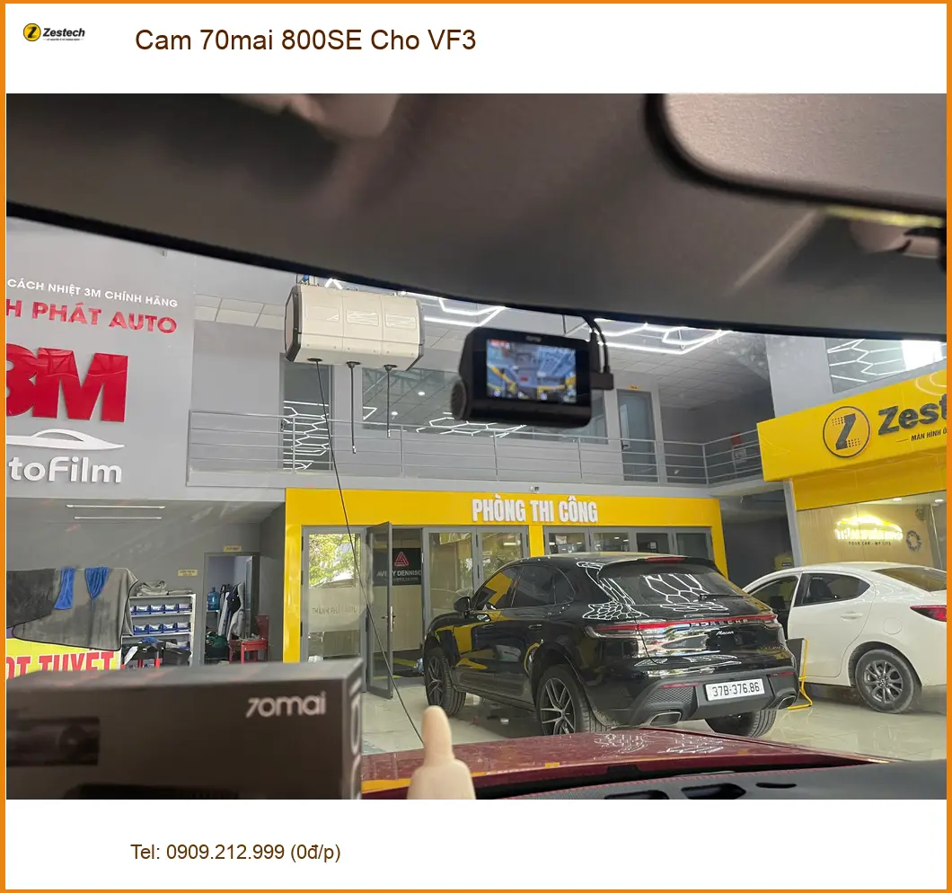 Anh Minh lắp Cam 70mai 800SE cho VinFast VF3 tại Quận 3 sau sự cố va chạm nhỏ