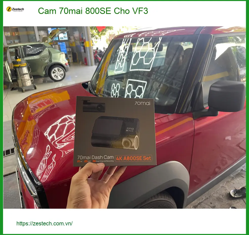 Anh Minh lắp Cam 70mai 800SE cho VinFast VF3 tại Quận 3 sau sự cố va chạm nhỏ ảnh thực tế 3