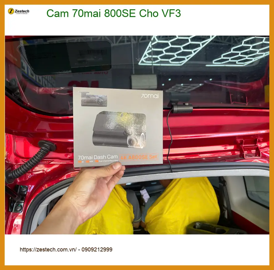 Anh Minh lắp Cam 70mai 800SE cho VinFast VF3 tại Quận 3 sau sự cố va chạm nhỏ ảnh thực tế 4