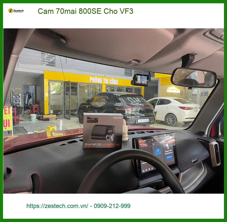 Anh Duy lắp Cam 70mai 800SE cho VinFast VF3 tại Quận 9