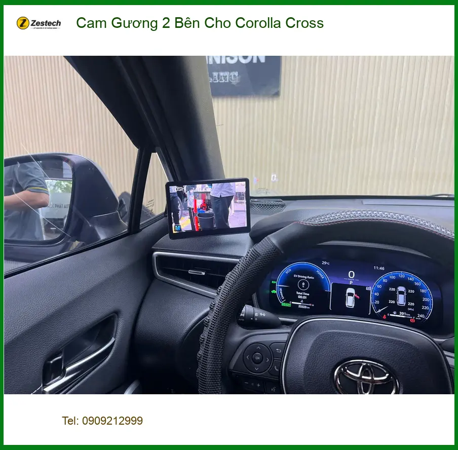 Anh Minh lắp cam gương 2 bên cho Corolla Cross tại Quận 9 để tiện quan sát hơn ảnh thực tế 3