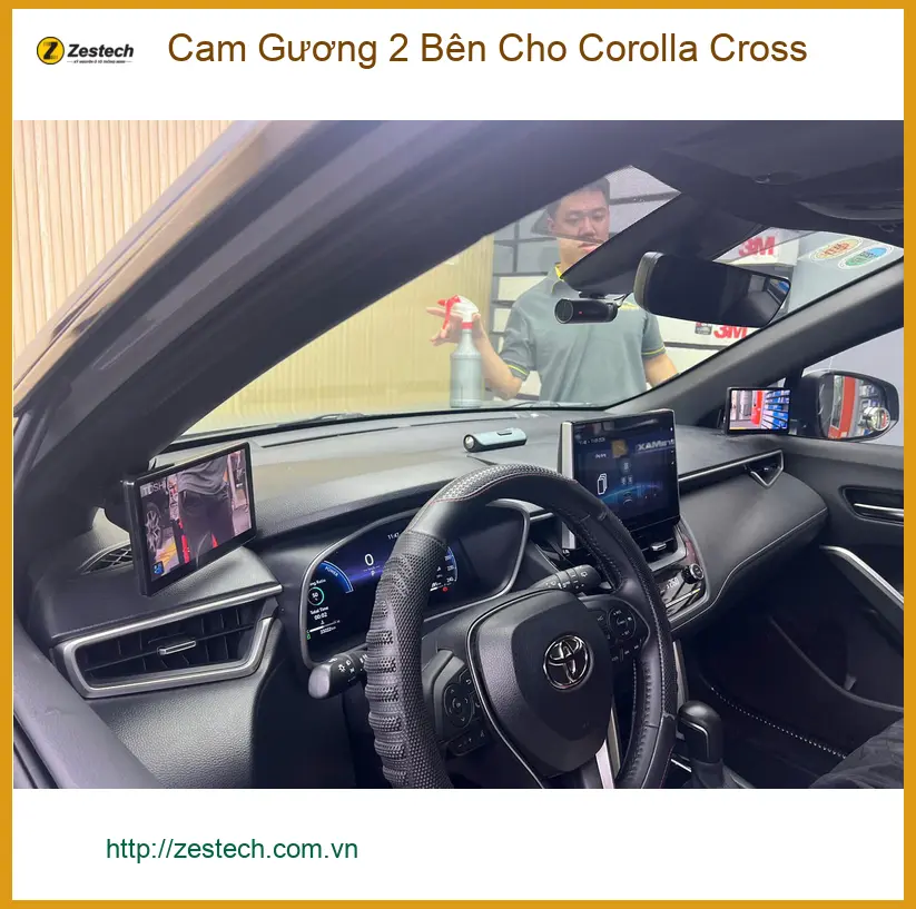 Anh Minh lắp cam gương 2 bên cho Corolla Cross tại Quận 9 để tiện quan sát hơn ảnh thực tế 4