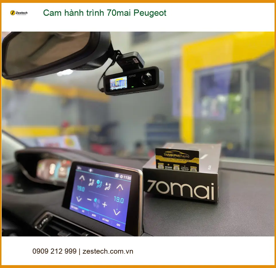 Anh Trọng lắp cam hành trình 70mai Peugeot tại Quận 2 yên tâm lái xe ảnh thực tế 2