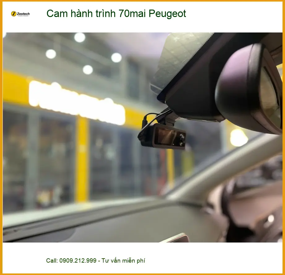 Anh Trọng lắp cam hành trình 70mai Peugeot tại Quận 2 yên tâm lái xe ảnh thực tế 3