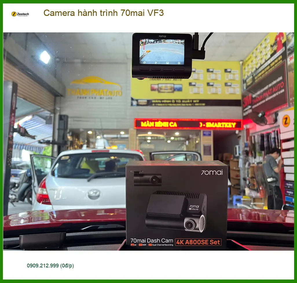 Anh Quý lắp Camera hành trình 70mai cho VinFast VF3 tại Quận 9 ảnh thực tế 2