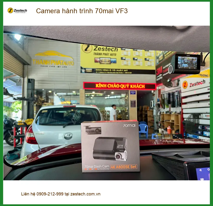 Anh Minh lắp Camera hành trình 70mai cho VinFast VF3 tại Quận 2 ảnh thực tế 3