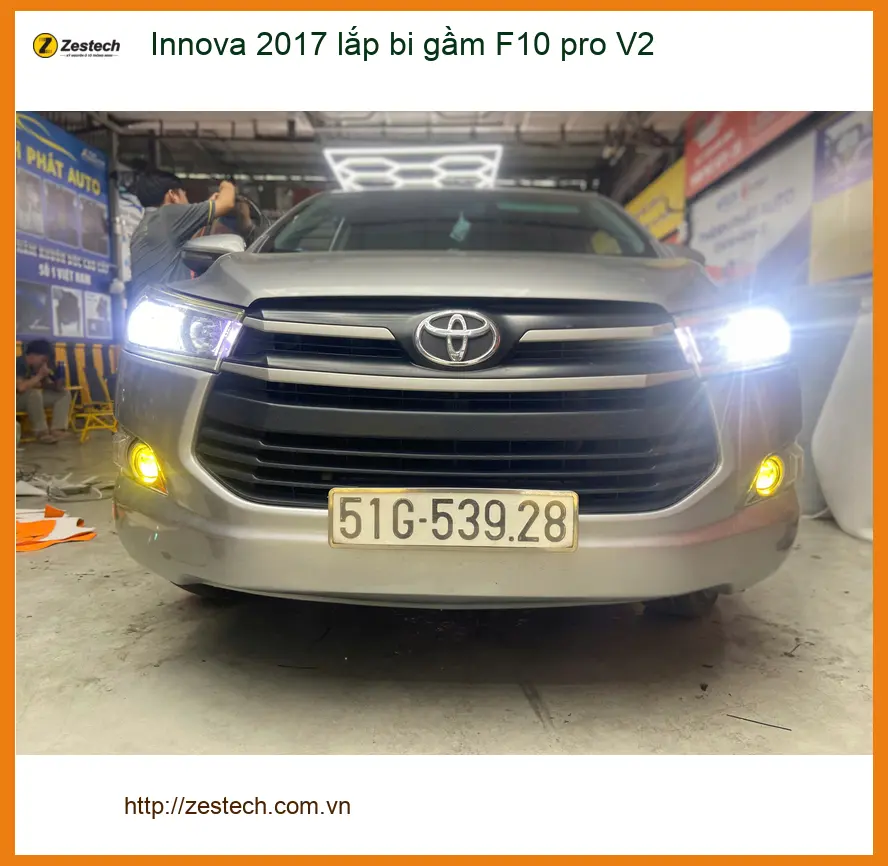 Anh Khang lắp bi gầm F10 pro V2 cho Innova 2017 tại Bình Chánh vì đèn zin quá yếu ảnh thực tế 2